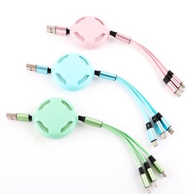 China CBZN CB-XDA02 Android Mobile Phone Charger Mobile Phone USB Fast Charging Multi Type C Cable 3 in 1 USB Charging Cable for sale