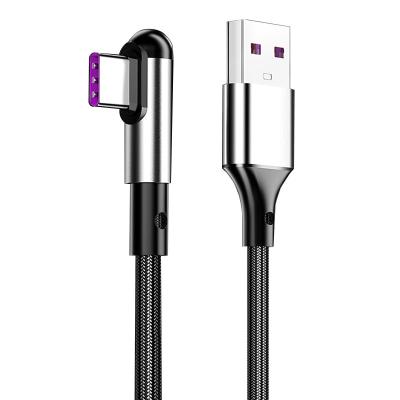 China MP3/MP4 Player CBZN CB-DA05 Angle 90 Degree Elbow Cable USB C Charging Data For Android Type C for sale