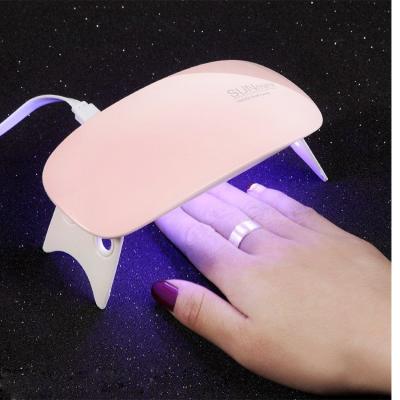 China Hot Sale LED Gel Nail Lamp Light Source Foldable Led UV Quick Cure Sun Mini Sunmini 6W Dual UV Gel Led UV Lamp for sale