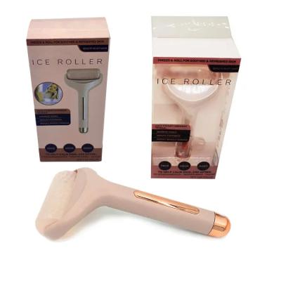 China Wholesale Anti-Puffiness Pink Customize LOGO Hot Hand Freeze Body Facial Skin Massager Pusher Ice Roller for sale