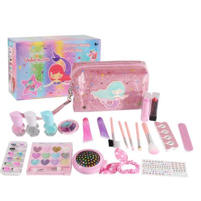 China Newest Custom Face Kid Cosmetics Set Makeup Set For Kids Children Diy Cosmetics Set for sale