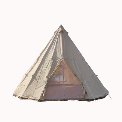 China Outdoor Luxury Rain Proof Bell Cabin Elf Tent Hotel Cotton Camping Tent Indian Diagonal Tying Type Yurt for sale