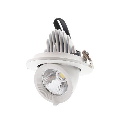 China Aluminum Body Elephant Trunk Light LED Angle Adjustable Shop Bright Color Rendering Spotlight Embedded COB Commercial Downlight for sale