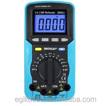 China All-Sun 3 in 1 Multifunctional Automotive Digital Multimeter Voltmeter Ammeter Ohmmeter Voltmeter AC DC EMF Multimeter LCD Display Tester EM5511 EM5511 for sale