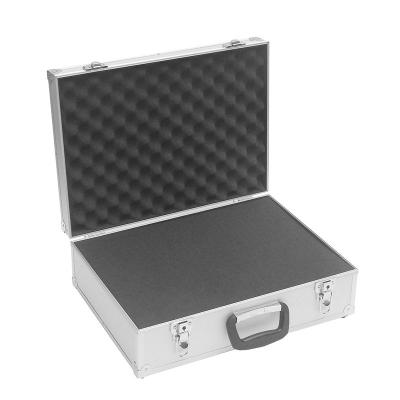 China ABS waterproof silver tool case with foam aluminum instrument box for sale