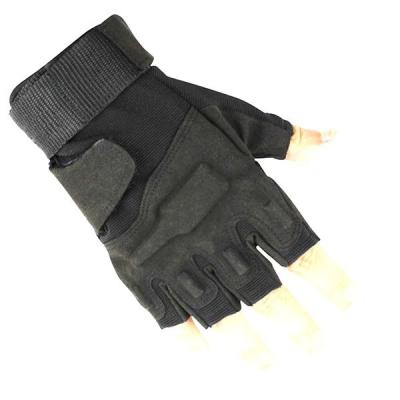 China Black Tan Olive Green Army Airsoft Military Nylon Tactical Fingerless Gloves for sale