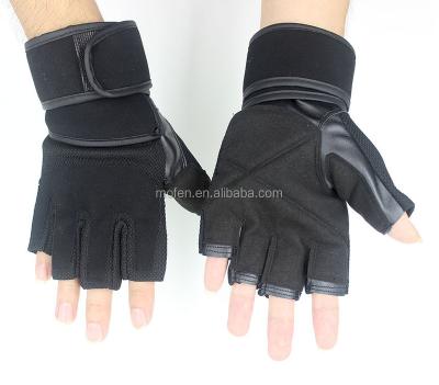 China Leather Fitness M L XL Gloves Faux Dumbbell Weightlifting Gym for sale