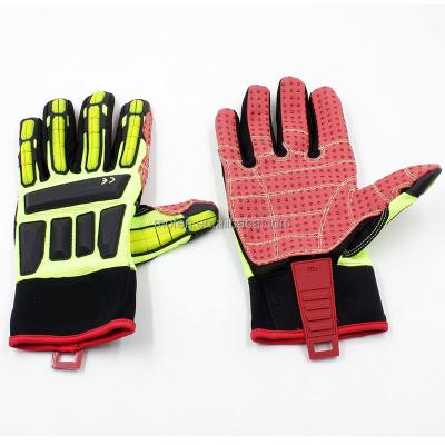 China Nylon Oilfield Industrial Gloves Oil Resistant Impact Gloves for sale