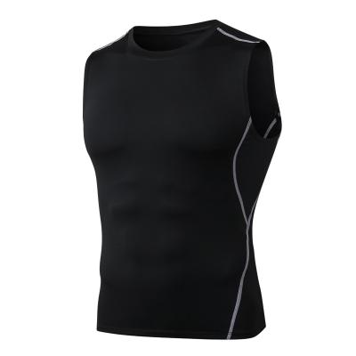 China New Men's Sport Wear Fitness Sleeveless T Shirts Quick Dry Anti-Static for sale