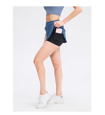 China SKIRTS Women Fashion Double-Layer Short Skirt Fitness Sporty Yoga Short Skirt Badminton Breathable Quick Drying Skirts Ladies Sport for sale