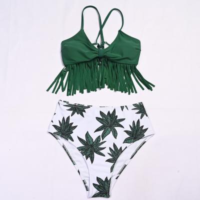 China 2020 breathable new pattern printing two pieces of swimwear set bikini for sale