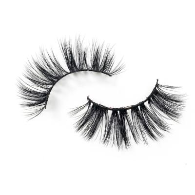 China Soft natural ready to ship wholesale korean silk mink eyelashes faux mink lashes with free box for sale