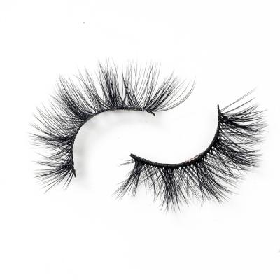 China Soft natural ready to ship 3d faux mink eyelashes korean silk hand made eyelashes for sale