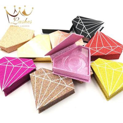 China Wholesale Natural Soft 3d Mink Eyelash Handmade Fake Mink Eyelash Box Custom Eyelash Packaging for sale