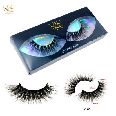 China Natural Long Crown Lashes Hit Strip Faux Mink Lashes 3D Fake Mink Eyelash Wholesale Beauty Products for sale