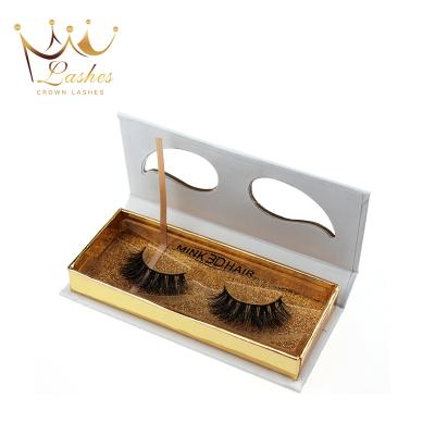 China Customized Natural Soft Eyelash Boxes Strip Lashes Private Label Silk Lashes Strips With Lashes Brush Case Packing for sale