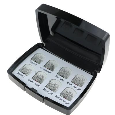 China Thick Magnetic Eyelashes Natural Natural False Lashes Triple 3 Magnets Thin Eye Lashes No Glue 8 PCS Handmade False Eyelashes for sale