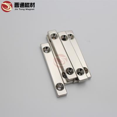 China Industrial Custom Permanent Powerful Neodymium Countersunk Magnet Bar Magnet N35 N52 for sale