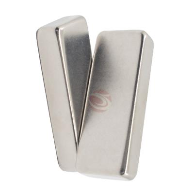 China Industrial Magnet Selling Magnet Nickel Plate Bar Block Rare Earth Magnet 50X20X10 for sale