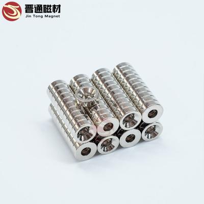 China Rare Earth Industrial Magnet Customized Neodymium Countersunk Magnet Screw Hole for sale