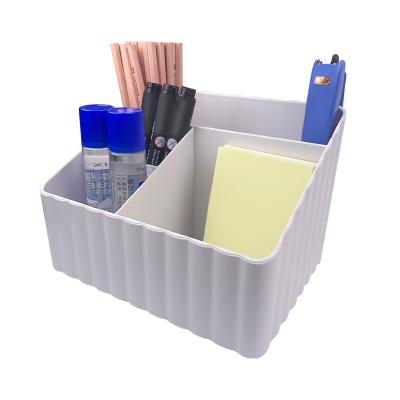 China Viable Plastic Storage Organizer Box Plastic Desktop Container for Office, Office Supplies, Home, End Table Rectangle 2pcs for sale