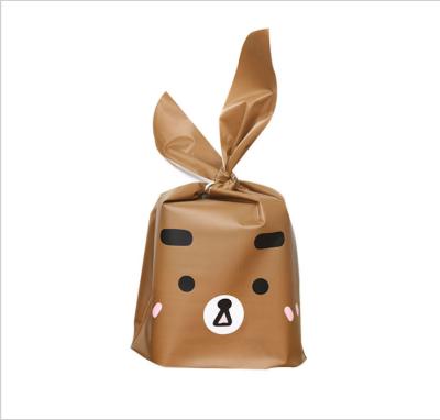 China Three-Dimensional Rabbit Ear Plastic Packaging Bag New Rabbit Ear Bear Coffee Recyclable Snack Bag for sale