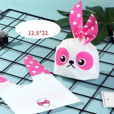 China Manufacturer Recyclable Food Packaging Plastic Bag Rabbit Ears Bags Cute Gift Bags Plastic for sale