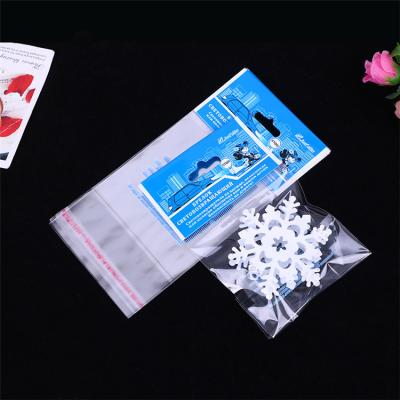 China Recyclable Customized Card Head Printed Opp Bag Plastic Packaging Eyelash Opp Cookie Bag for sale