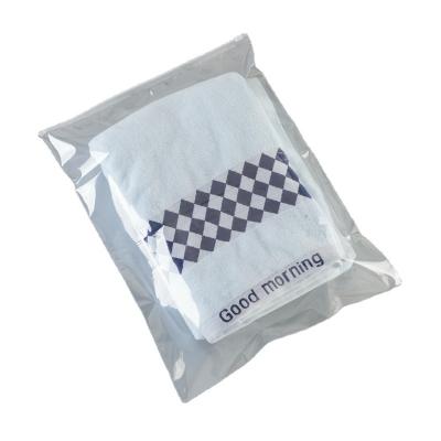 China Low Moq Recyclable Plastic Zipper Bags With Logo Custom Frosted Zipper Bag For Clothing for sale