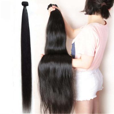 Chine 40 pouces de long droit 100% de cheveux bruts 10A brésilien vierge cheveux humains tresses à vendre