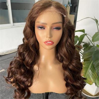 Chine Indétectable sans colle Front HD dentelle cheveux humains Perruques super mince 30 pouces à vendre