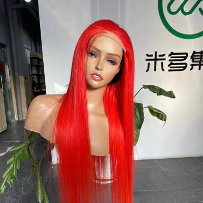 China Neobeauty Glueless Highlight Red Human Hair Lace Wig Wear And Go For Women for sale