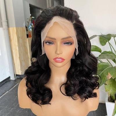 China Natural Full Lace Human Hair Wigs Big Curls Frontal Deep Wave 10A 13x4 for sale