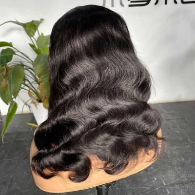 China 10A Front Human Hair Lace Wig Brazilian Body Wave 32 Inch Custom for sale