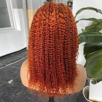 China Ginger Full Lace 360 Frontal Human Hair Lace Wig For Black Women 10A for sale