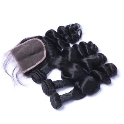 Chine Vendeur de boucles de cheveux brésiliens bruts Cuticule de vison alignée Vague lâche 10A Cheveux indiens bruts à vendre