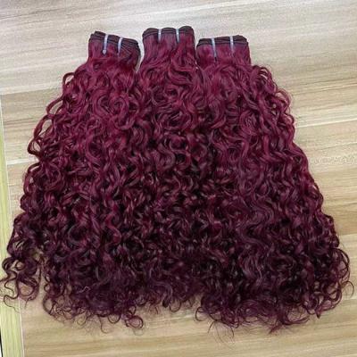 China Bourgogne Braziliaanse maagdelijke cuticle uitgerekend Pissy Curls Hair Extension,Super Double Drawn Pixie Curl Human Hair Bundle Te koop