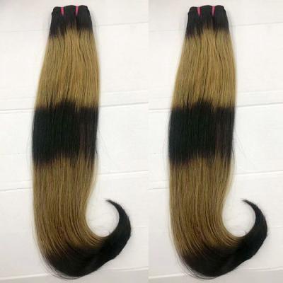 China Remy Funmi Double Weft Human Hair Extensions Bundles Hook Straight for sale