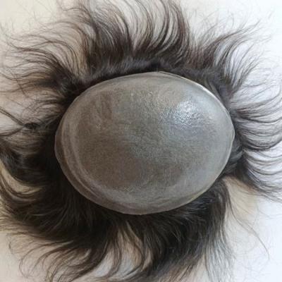 China 100% Human Hair V Loop Mens Topper Hairpiece Male Wigs Real Hair Ultra Thin for sale