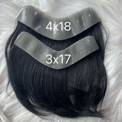 Chine Tête chauve Mens Toupee Cheveux humains Remplacement réel Super mince à vendre