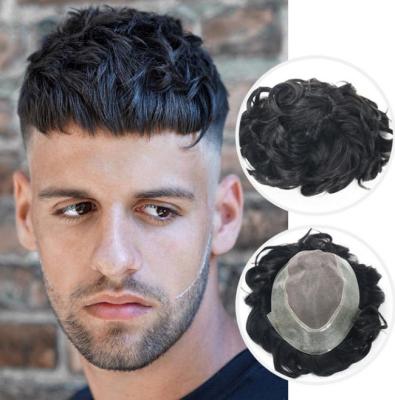 China 8x10 Perucas de cabello humano masculino Australia Sistema de cabello de encaje completo masculino Toupee en venta