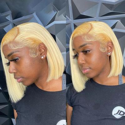 Chine Cheveux humains brésiliens lisses 613 Perruque blonde dentelle naturelle noire courte Bob droit à vendre