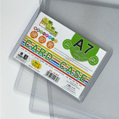 China RBD PO3 A7 Plastic Clear PVC Card Case Document Hard Card Case for sale