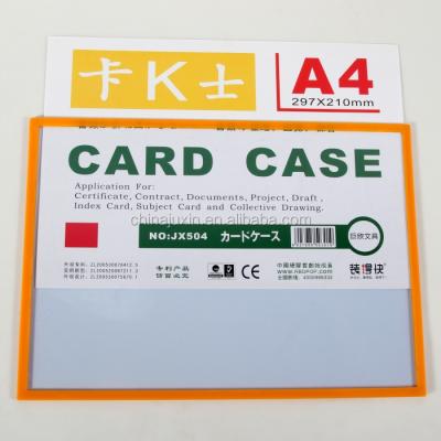 China Vinyl A3 A4 Plastic Hard Plastic Card Case for sale