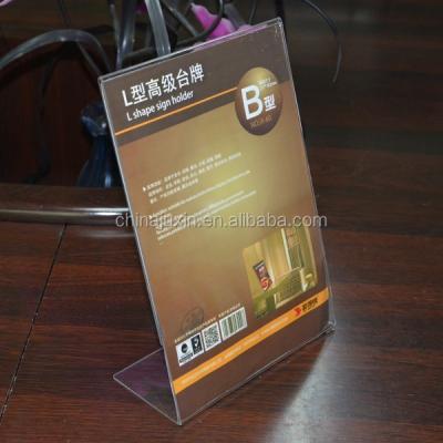 China Display Photo Customized A5 Landscape Menu / Clear Acrylic Card / Display Holder for sale