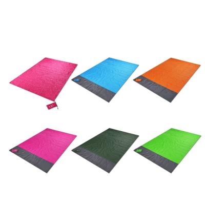 China Anti-Pilling Lightweight Outdoor Carefree Beach Picnic Blanket Made Of Parachute Nylon, Sand Free Blanket for sale