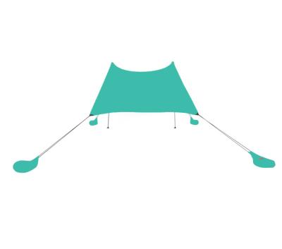 China Portable lycra sea beach sun shelter 2.1M*2.1M with poles camping tent beach tent sun canopy aluminum tarpaulin for sale