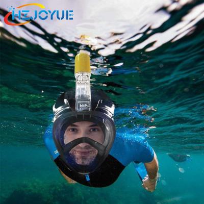 China Comfortable Feel Full Face Snorkel Mask China Water Sports Snorkeling Set 180 Degree Full Face Snorkel Mask for sale