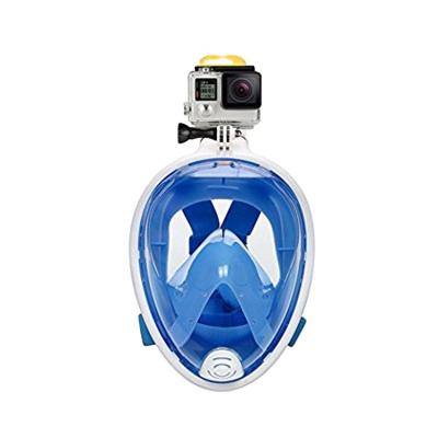 China Comfortable Feeling 180 Degree Mask Face Snorkel Hot Selling Swimming Mask with Camera Mount, 180 Degree Full Face Diving Mask for sale