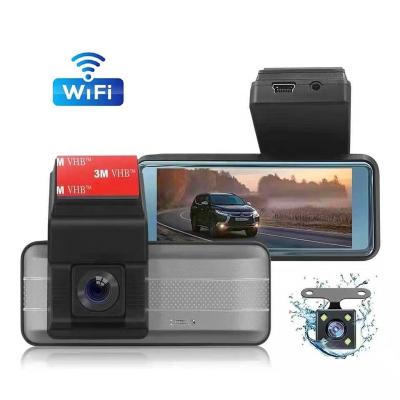 China HD Video Recording 3.16 Inch WiFi Driving Recorder HD1080P Dual Recording Car VCR Dash Cam Car Black Box for sale